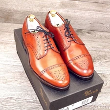 * NEW * $425 Allen Edmonds SANFORD  8 D  Bourbon * new Cedar Trees