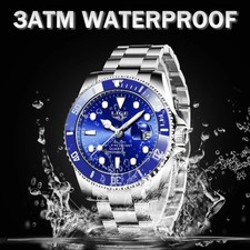 Luxus Uhren Für Männer Mode 30M Wasserdicht Leucht Datum Quarz Armbanduhren