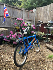 Blue Raleigh Chopper Mk 3 vintage bike Project barn find lowrider bike