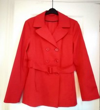 WOMEN'S DOUBLE BREASTED JACKET TRENCH COAT  SIZE 14