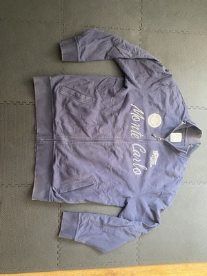 TOM TAILOR Monte Carlo Sweatjacke Vintage Blau Navy - Gr. L - Retro Style Zip