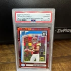 2024 Panini Donruss Rated Rookie Jayden Daniels #389 Optic Preview Red Pandora