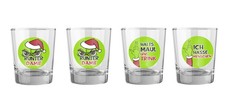 Schnapsglas Weihnachten Festtags-Muffel (4er Set) - Schnaps Glas Weihnachtsmuffe