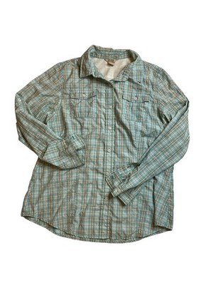 Duluth Trading Fishing Shirt Size Large Plaid Women s Gusseted Gorpcore