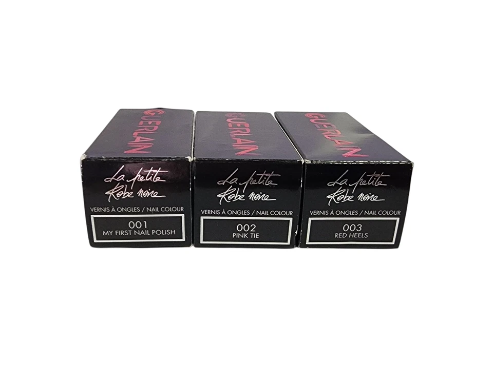 Paquete de 3 tacones La Petite Robe Noire color uñas brillante rosa corbata roja My First 001-003 Foto 2 de 3