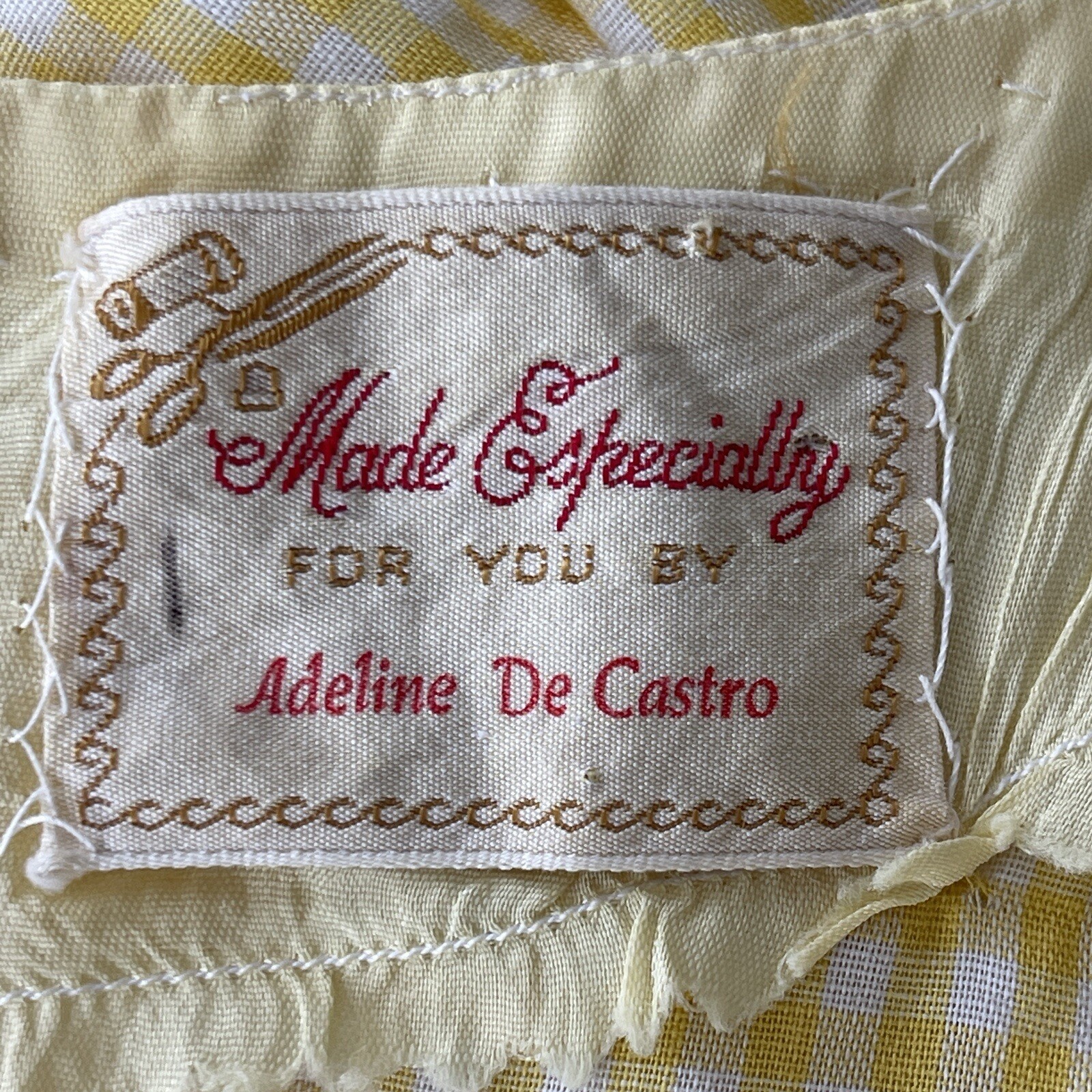 Handmade Yellow Gingham Patchwork Peasant Maxi Dr… - image 10