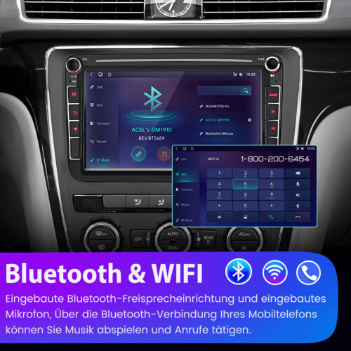 8" Autoradio Android 13 Carplay GPS Navi Für VW GOLF 5 6 Passat Polo Tiguan Seat - Bild 8 von 14