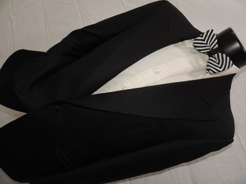 Ermenegildo Zegna Herren Wolle Super 100er spitzes Revers formelles Smoking Sakko 40 R - Bild 2 von 9