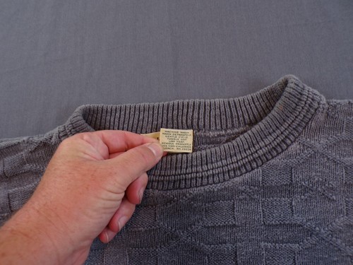 Vintage St Johns Bay Sweater Mens Extra Large Tall Gray Knit GrandpaCore USA - Picture 3 of 10
