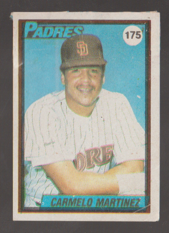 Carmelo Martinez #175 Venezuela Sticker 1990 San Diego Padres VERY RARE