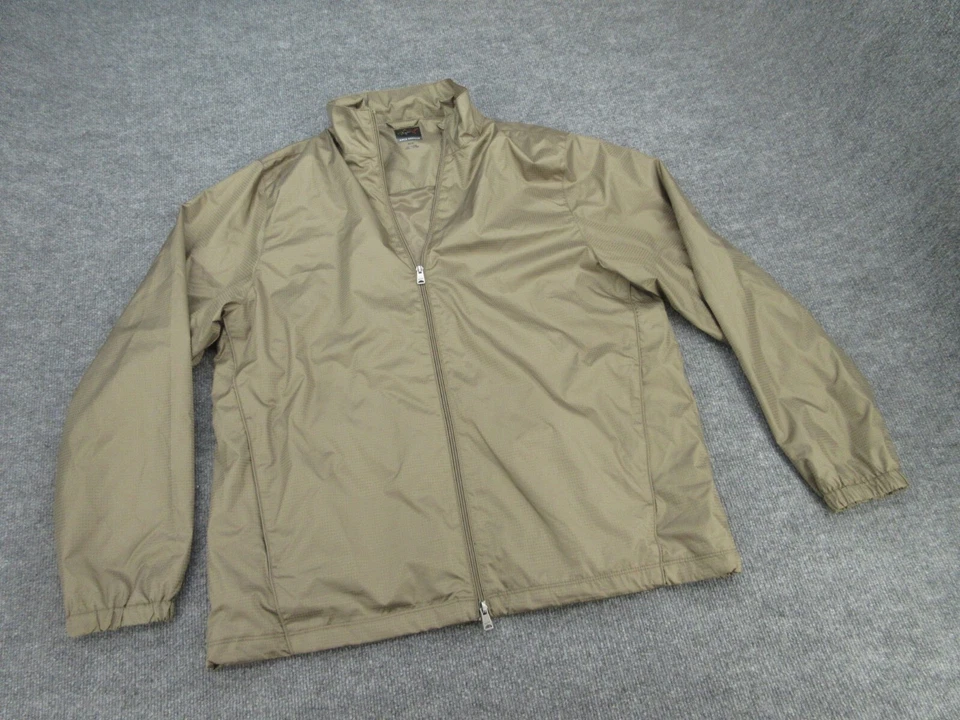 Chaqueta Greg Norman Para Hombre Mediana Marrón Cremallera Completa Manga Larga Adulto M Golf Foto 2 de 4