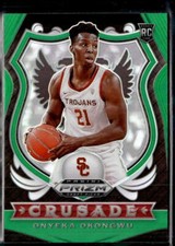 2020 Panini Prizm Draft Picks Collegiate #85 Onyeka Okongwu Green Prizm Crusade
