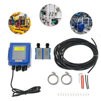 Ultrasonic Flow Meter TUF-2000B+TM-1 DN50~DN700m Fixed Clamp on Flowmeter Tool