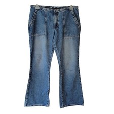 Vtg Bongo Y2K Jeans Flare Baby Pant Junior 13 Retro 90s Mid Rise Grunge Street