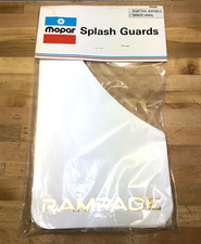 Rampage Splash Guards Pair 1982-1984 Dodge Rampage Mud Flaps White Gold 4293012