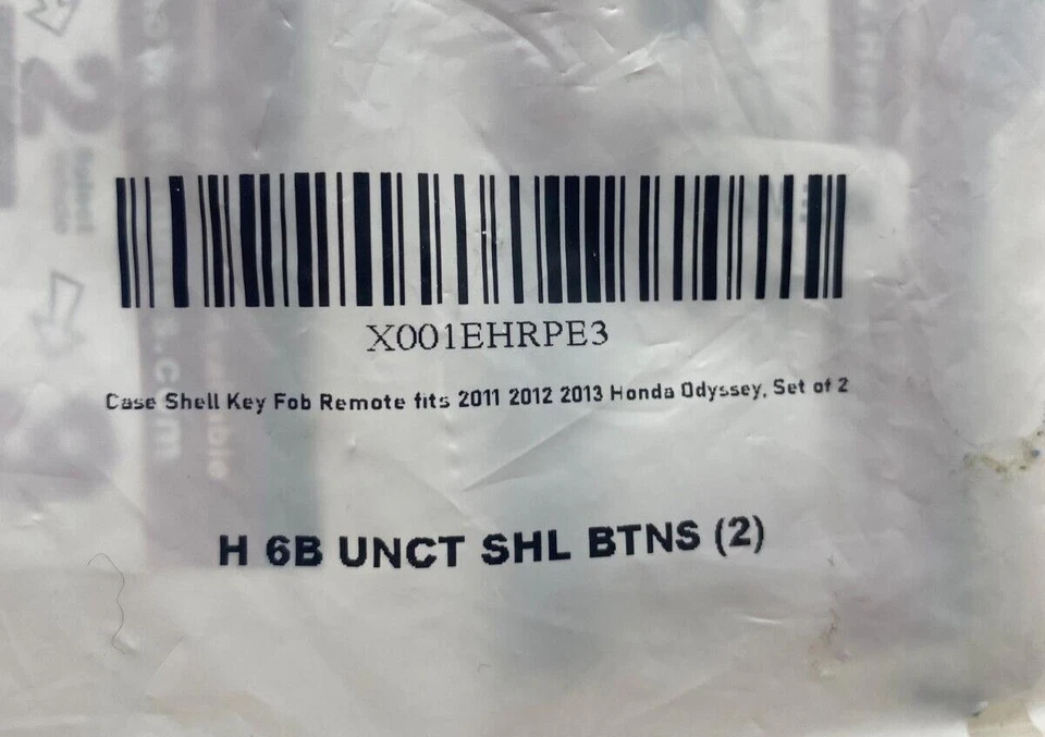 2 件遥控汽车钥匙链替换件适用于 2011 2012 年 2013 年本田奥德赛外壳全新 — 第 3/3 张图片