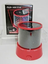 Mini Star LED Tabletop Nightlight - Color Changing Light Show 3 Modes Red NEW