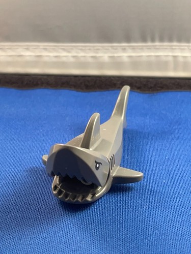 Lego Shark With Printed Eyes Mini Figure Dark Grey For Kids Toys Animal - Picture 2 of 3