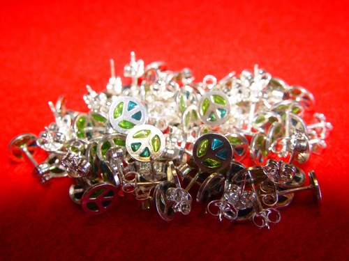 wholesale sterling silver stud earrings lot over 30 pairs with backings 31 grams - Picture 3 of 3