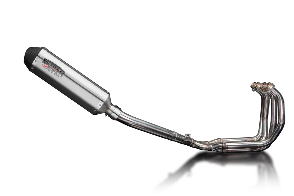 Silenciador de escape completo Yamaha YZF600R Foxeye 1995-1996 4-1 13,5" X-Oval inoxidable Foto 2 de 4