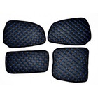 # Eco Leather Black Blue Stitch Door Panels & Dashboard Mat for SCANIA R/P/G RHD