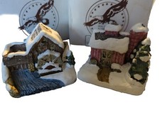 American Rustic Christmas Barn With Silo (1989) Grist Mill Christmas Cottages 2