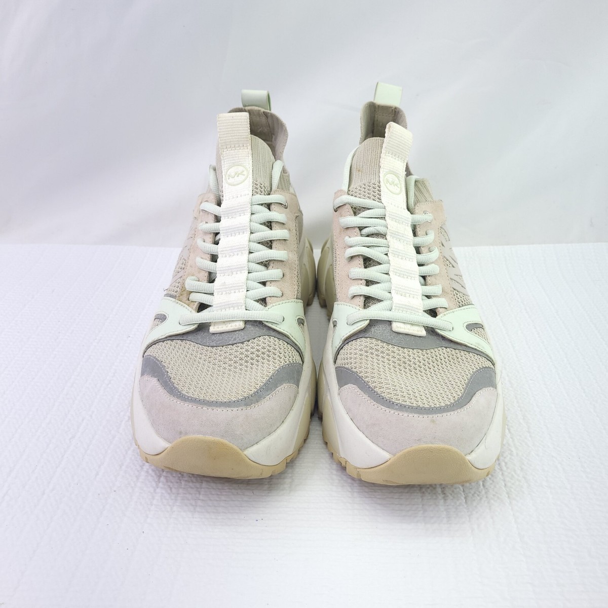Michael Kors Men\'s Lucas Athletic Sneakers Size 11.5 White/Metallic Silver MICHAEL Michael Kors LUCAS Black / White - Free delivery  main image 4
