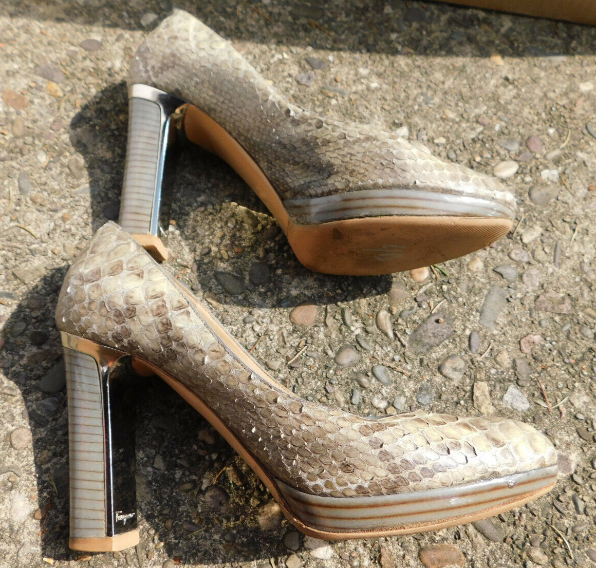 SALVADORE FERRAGAMO Vtg Snakeskin Python Leather … - image 7