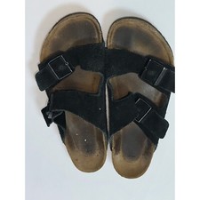Birkenstock Arizona Suede Leather Sandals Adjustable Buckle Slides