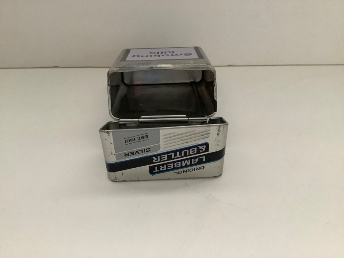 lambert and butler original silver cigarettes Lambert & Butler Original Silver Empty 20 Pack Size Cigarette Tin Rare