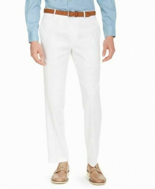 Alfani Men Size 30x30 White Linen Pants 