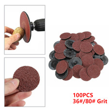 100Pc 2" 50mm Type R Roll Lock Quick Change Discs Die Grinder Sanding Pads