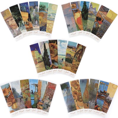 Lesezeichen Set Van Gogh Monet berühmtes Malpapier stationäres Lesezubehör