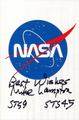 Michael Lampton NASA STS Astronaut Space SNAP UC Berkeley Signed Autograph Photo