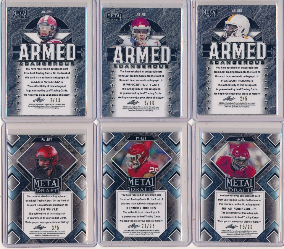 2022 Leaf METAL Draft  XRC Serial #'d AUTOs - PICK YOUR OWN PLAYER !!! - Image 2 of 4