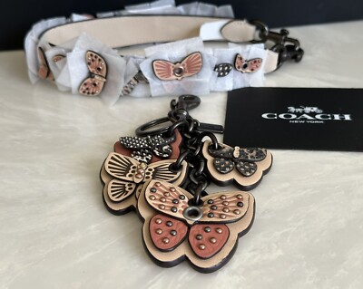 NEW COACH BUTTERFLY EXOTIC SHORT BAG STRAP & MATCHING CHARM 68590