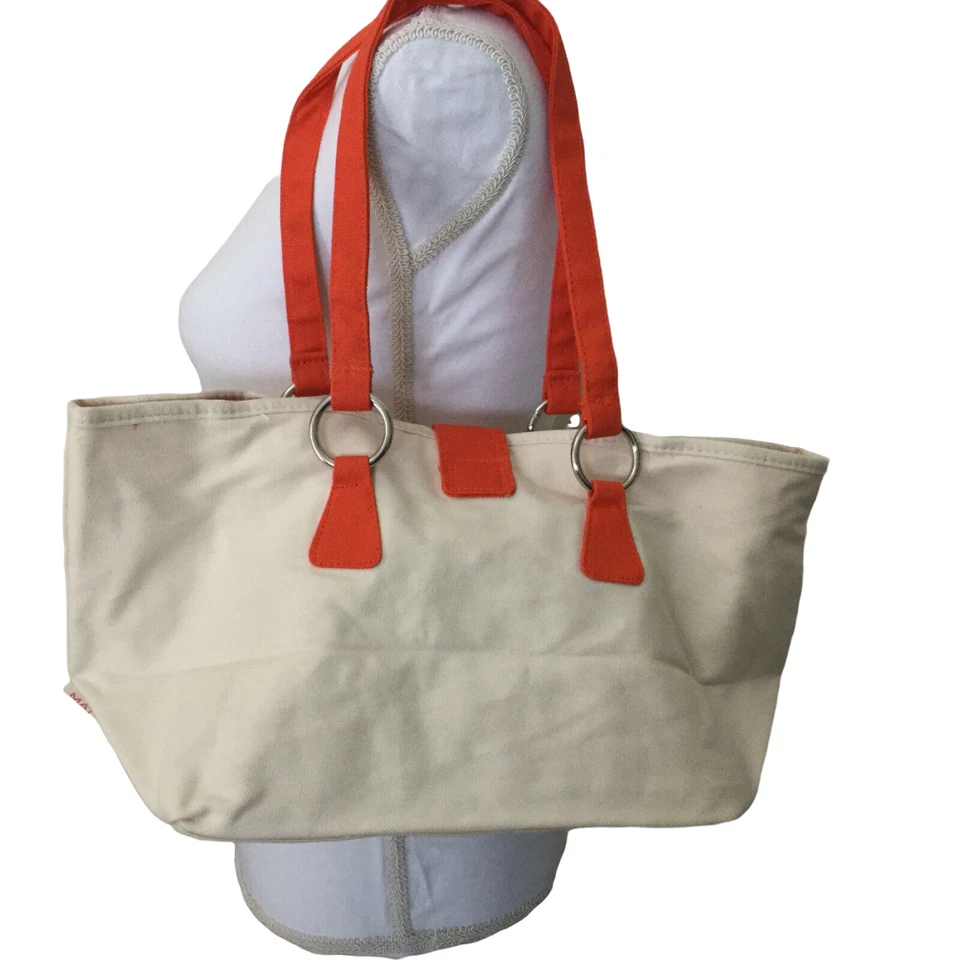 Bolso de Mano Matrix Informal Elegante Fin de Semana Llevar Todas las Compras Beige Claro, Naranja Foto 3 de 4