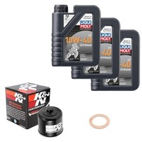 K&N ÖLfilter Set LM 10W-40 Off. 3L FüR Suzuki LT-A 500 F Vinson 4WD AM43A Bj.04