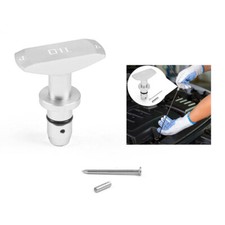 Car Universal Oil Dipstick Pull Handle Engine Oil Pullhandle Replacement Silver