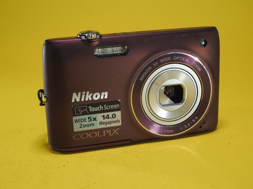 Nikon Coolpix S4100 14.0MP Digital Camera Plum 5x Zoom Touch Screen no battery