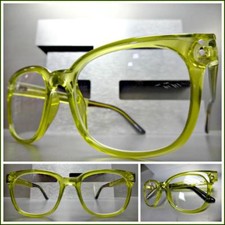 Classic Vintage Retro Style RX Able READING GLASSES READERS Green Optical Frame