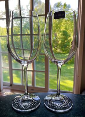 (2) GODINGER~TOUCH OF DUBLIN~STEMWARE~WHITE WINE~GOBLETS~GLASSES~8-7/8''~EXC COND