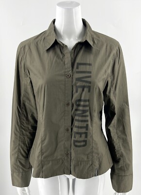 Merrell Live United Top L Olive Green Wolverine World Wide Button Up Shirt NEW