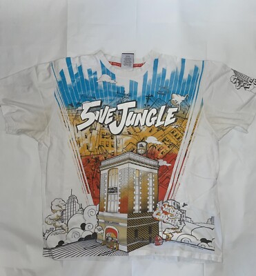 5ive jungle ロンt　tシャツ　ビッグサイズ　y2k 韓国 平成 Vintage 5ive Jungle Shirt Mens XL Yellow Short Sleeve