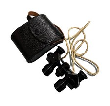 Vintage Shift Eye Optics Lens Binoculars Glasses Leather Case