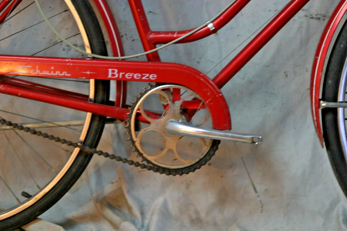 Vélo Vintage Schwinn Breeze Femme Rouge Années 50-60 - Modèle Rare CB50658