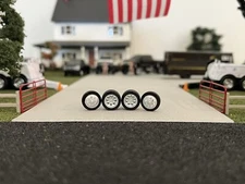 1/64 3D Printed Custom 24.5” Alcoa Silver Dually Wheels Farm Ranch Lifted Truck