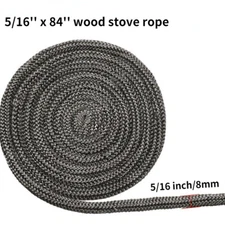 Graphite Wood Stove Replacement Gasket for Woodburning Stoves - 5/16" X 84" Rope