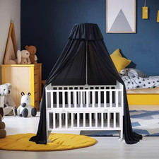 Crib Black Cover, Baby Crib Netting Capy to Keep Baby in Black Crib Tent and Mos