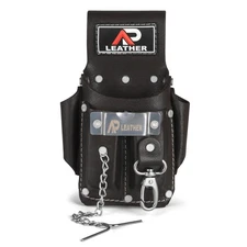 Ap-Leather Pro-5 Electrician Pouch, Leather Tool Pouch, 5 Pocket Pouch with E...